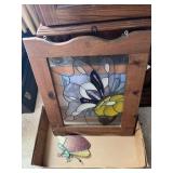 (2) Floral Stained Glass Wall Hangings