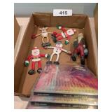 Vintage Bendy Christmas Figures, Santa &