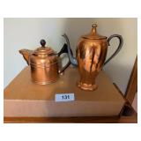 (2) Copper Coffee Pots