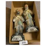 (2) Jim Beam Emmett Kelly Clown Whiskey Decanters