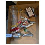 Christmas Cheese Spreaders, Ice Scoop, Jigger &