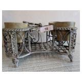 Cast Metal Flower Pot Display