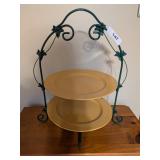 (2) Level Plate Rack & (2) Ceramic Plates