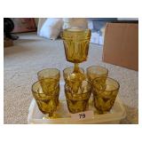 (7) Topaz Gold Goblets