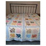 Hand Quilted Maple Leaf Applique Quilt