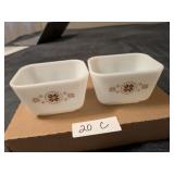 (2) Pyrex 1.5 Cup Refrigerator Dish [No Lids]