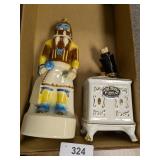 (2) Ezra Brooks Whiskey Decanters (All Empty)