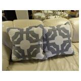 (2) Large Decorative Throw Pillows