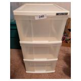 Three Drawer Plastic Storage Chest (No Wheels)