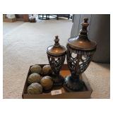 Bronze Tone Home Decor & Earth Tone Decor Balls