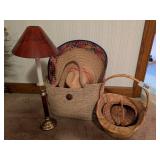 Sombrero, Basket, Tote & Candle Lamp