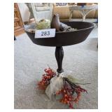 Small Cast Metal Bird Bath