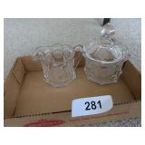 Coin Glass Creamer & Sugar Set