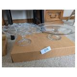 (2) Pedestal Cake Plates