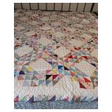 Handmade Hand Quilted Patchwork Scrap Quilt