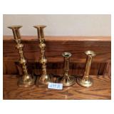 (4) Brass Candlesticks