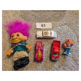 Vintage Troll & Other Small Toys