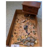 Assorted Costume Jewelry w/ Small Jewelry Box