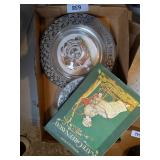 Kate Greenaway Pewter Cheese Server w/ Dome +