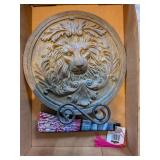 Lion Head Decorative Display Plate & Fan