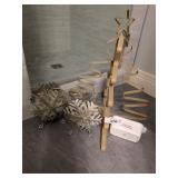 Metal Christmas Tree, Snowflake Candle Holders &