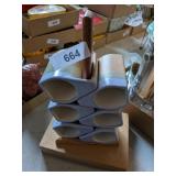 (6) Vintage Rodolfo Padilla Glazed Pottery Mugs w/