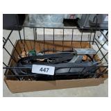 Black Wire Basket, Tarp Straps &
