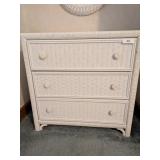 White Wicker Chest of Drawers