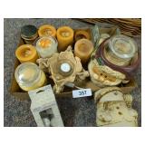 Candles, Santa Candle Warmer & Candle Holders