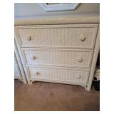 White Wicker Chest of Drawers