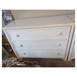 White Wicker Chest of Drawers