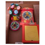 Vintage Fisher Price School Clock, +