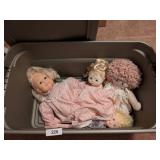 Tote & Lid w/ Baby Dolls
