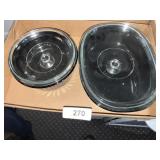 (2) Black Corningware Casseroles w/ Lids