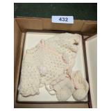 Vintage Hand Crocheted Baby Sweater w/