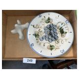 Louisville Stoneware Battery Op Clock w/