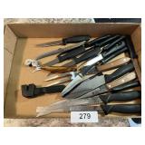 Assorted Knives + Knife Sharpeners