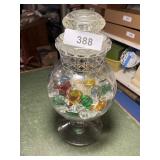Apothecary Jar w/ Plastic Candy Decor