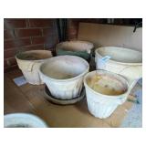 (5) Uhl Flower Pots -**