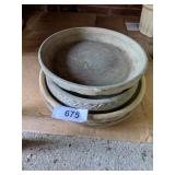 (5) Uhl Flower Pots Drip Trays -**