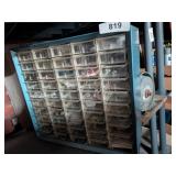 Metal Organizer w/ Contents & Other