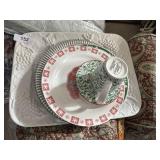 Platters, Christmas Plates + Cup & Saucer