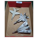 (3) Ertl Die Cast Fighter Planes