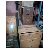 (2) Drawer File Cabinet, Cardboard File Cabinet +