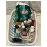 Laundry Basket w/ Misc Shampoos, Body Wash &