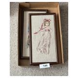 Boy & Girl Needlepoint Wall Art