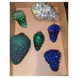 Vintage Glass Grape Ornaments