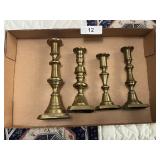 (4) Brass Candlesticks