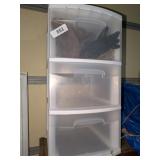 Three Drawer Plastic Storage No Wheels