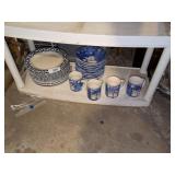 Dinner Plates w/ Sponge Design, +